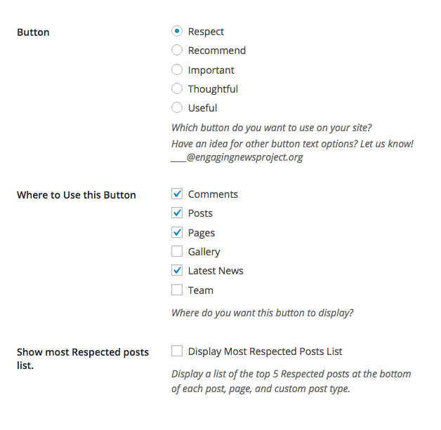 In Settings > Engaging Buttons, set-up one or more buttons.