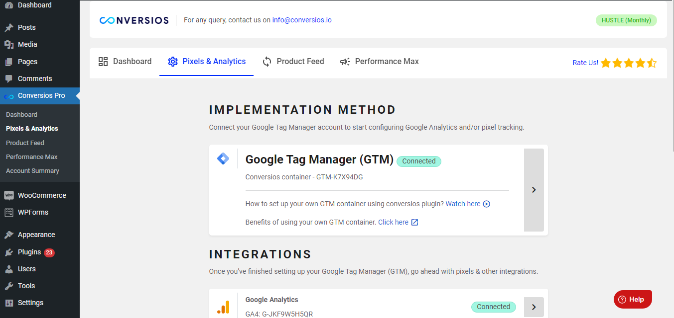 Google Analytics 4--> Monetization 1 Once you connect Google Analytics 4 property from the plugin, your WooCommerce store's data will look like this in your Google Analytics 4 under Monetization --> Overview. The plugin captures all the data points related to ecommerce events.