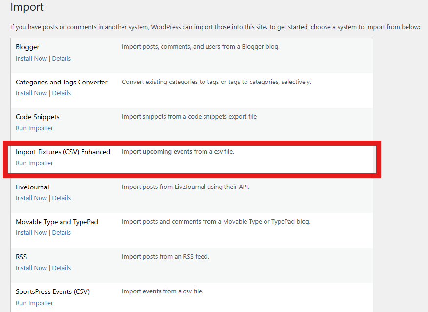 Or you use the Import tool directly from Tools->Import.