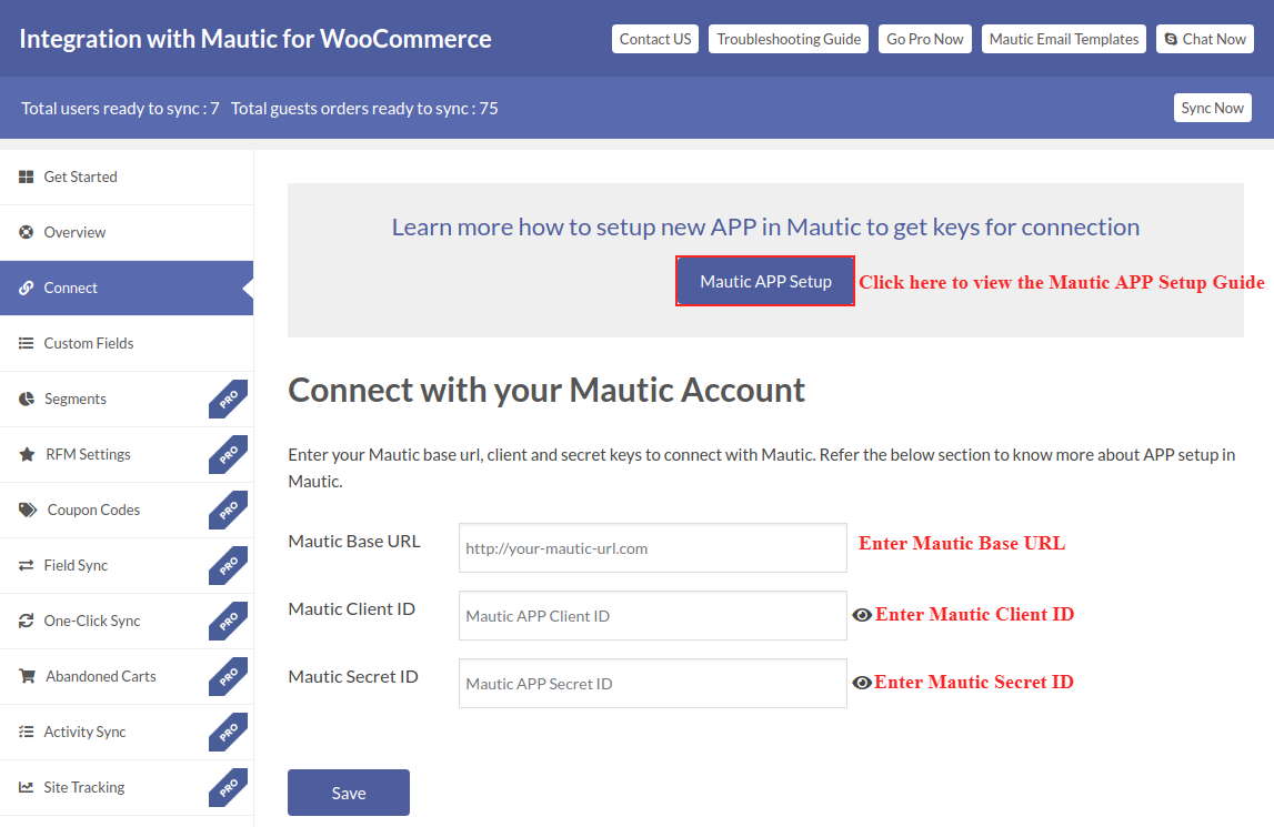 Authorize with Mautic APP