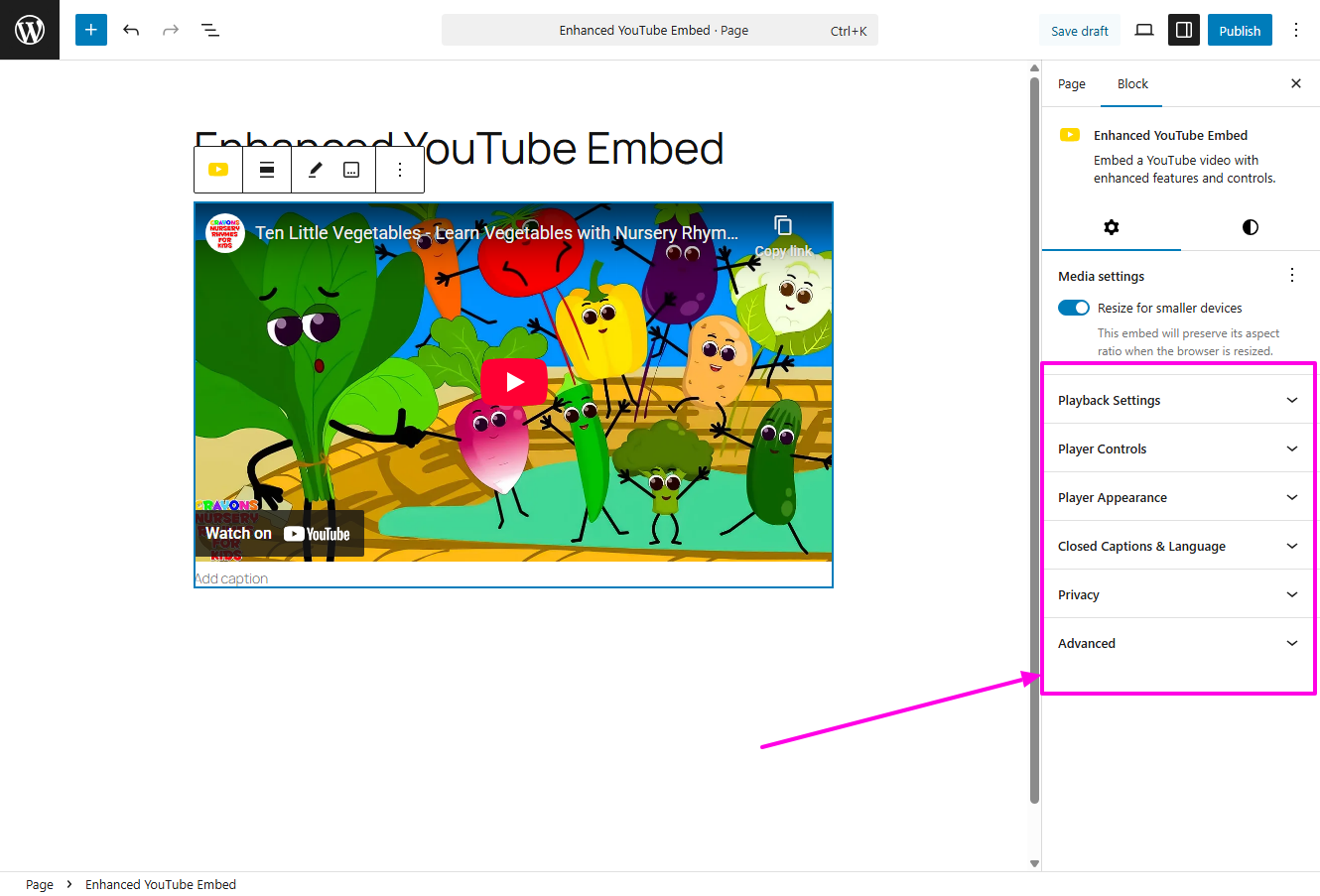 Comprehensive sidebar settings panels