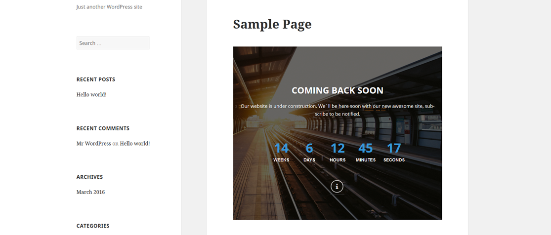 Frontend single template layout