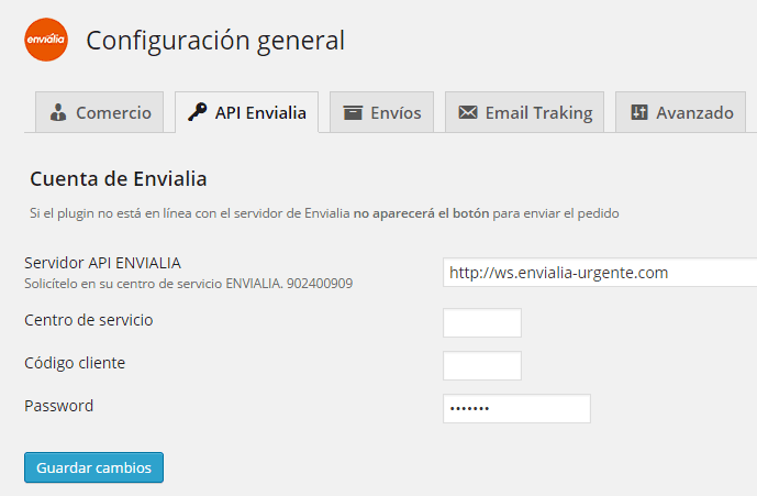 Configuración: Email Tracking