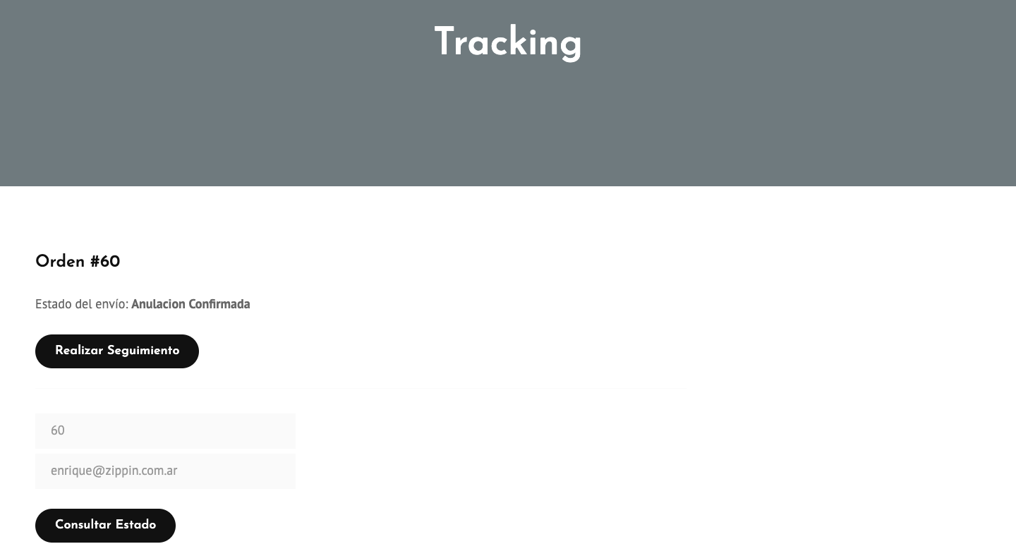 Vista de Tracking