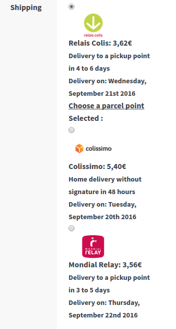 Provide your clients with different delivery options
