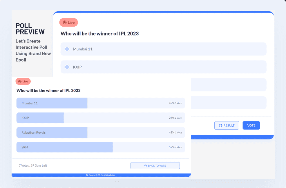 Poll plugin general setting