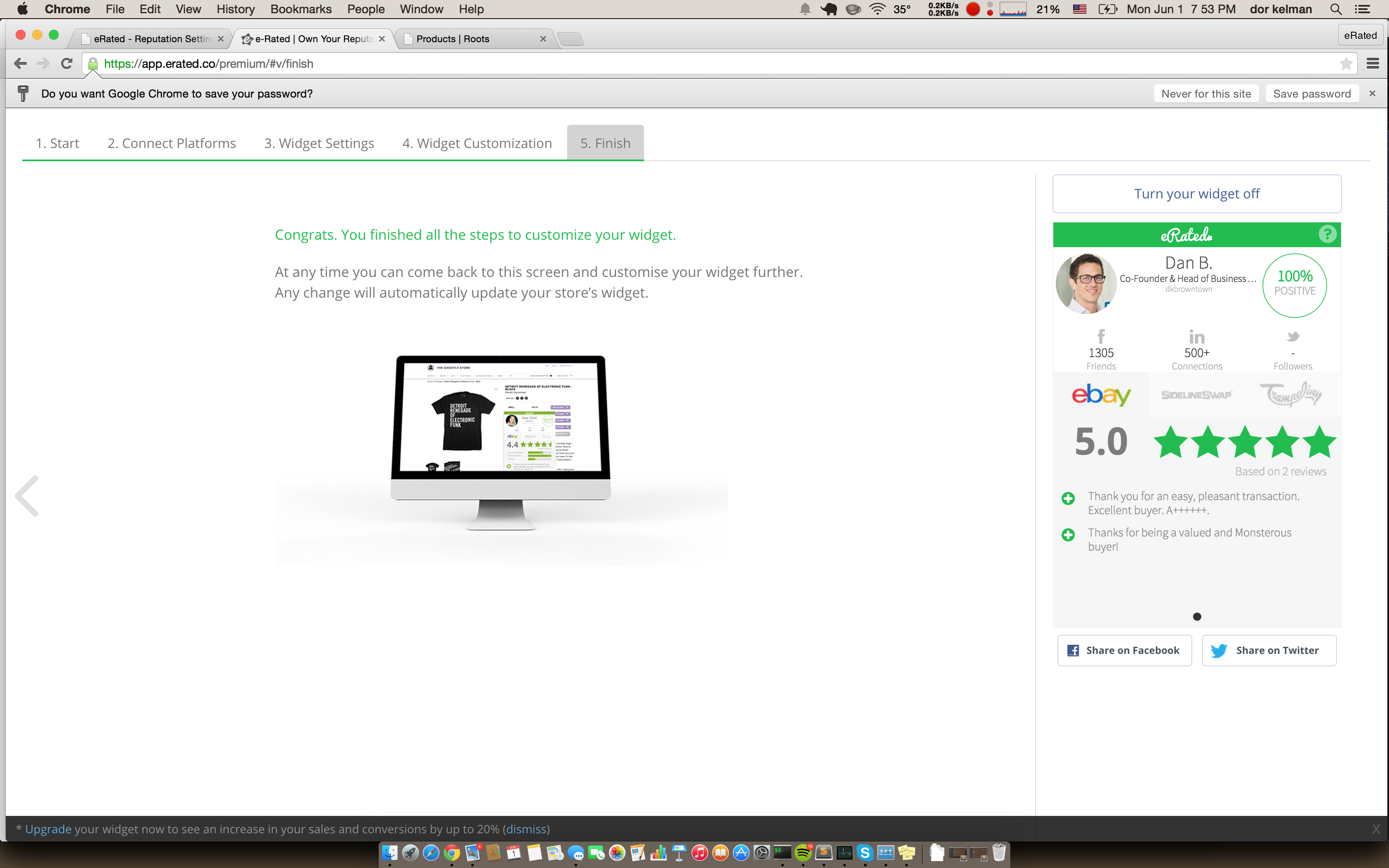 When all of the widget configuring is done, you can publish your widget which will take it online for your site viewers to admire.