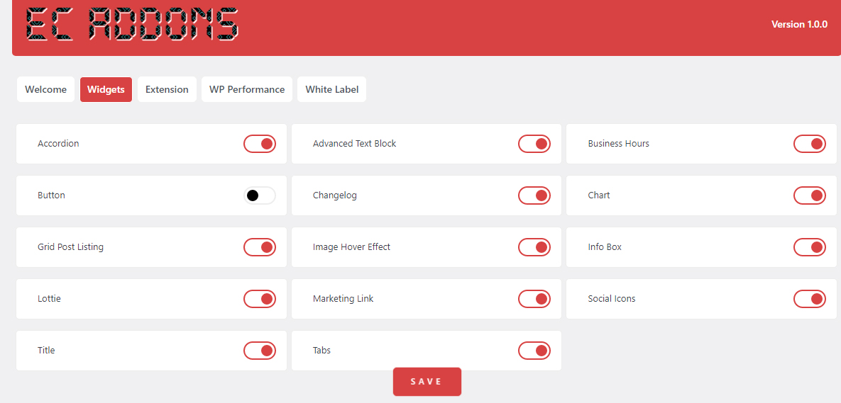 Widget Panel