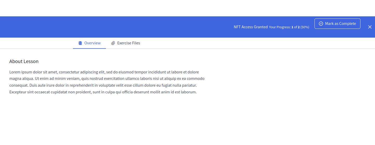 The EthPress NFT Access Add-On settings.