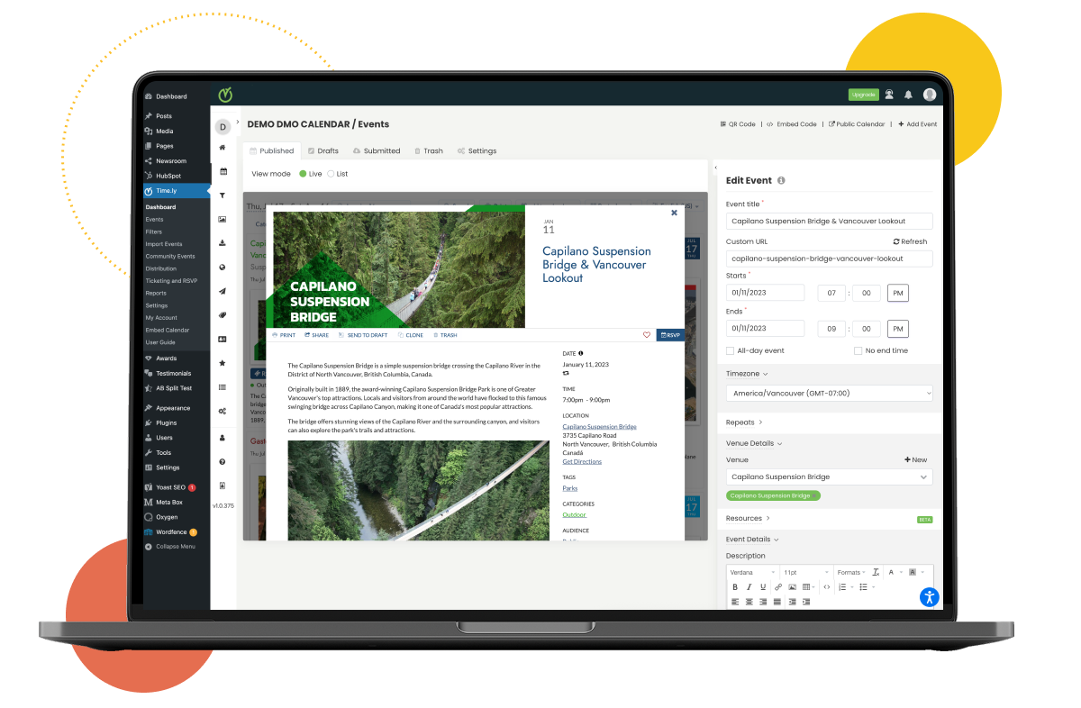 Registration & Ticketing – Optional pay-per-use tool to collect RSVPs and sell tickets directly from your calendar.