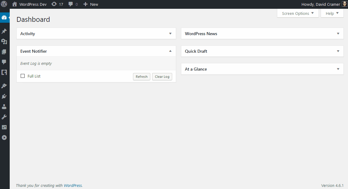 Live (ish) Dashboard option to log most recent events.