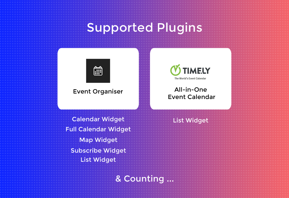 Supported Popular Plugins