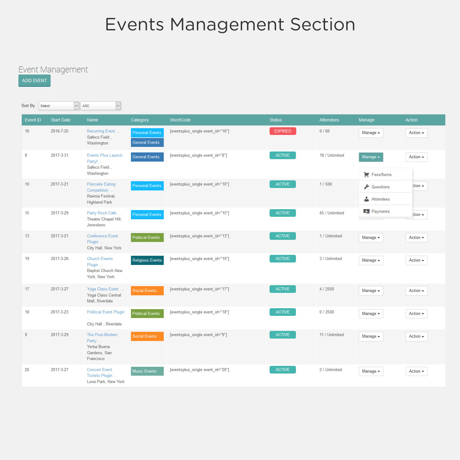 Statistics Dashboard