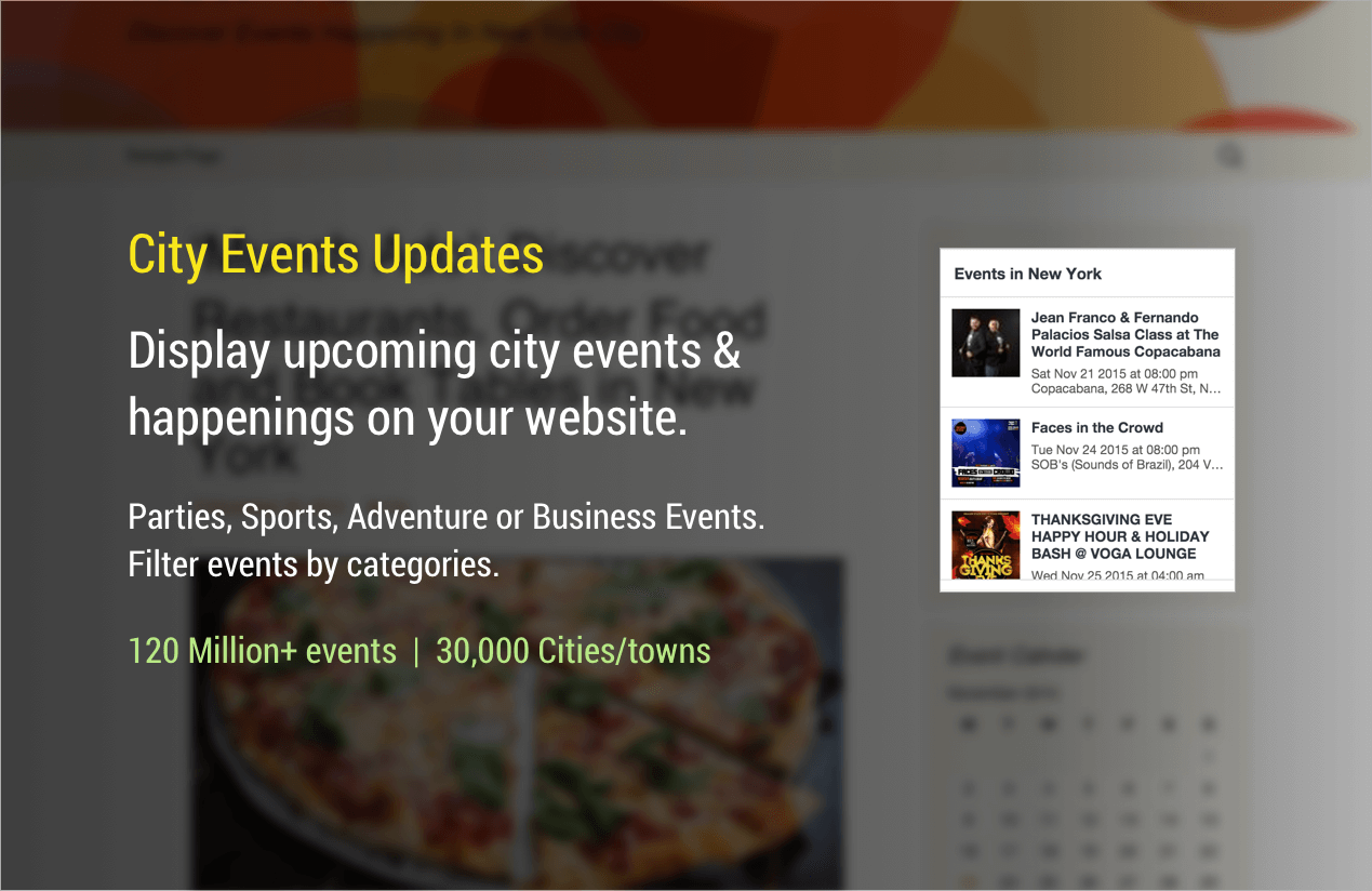 Customize the  Events in City Widget from Dashboard (widgets)