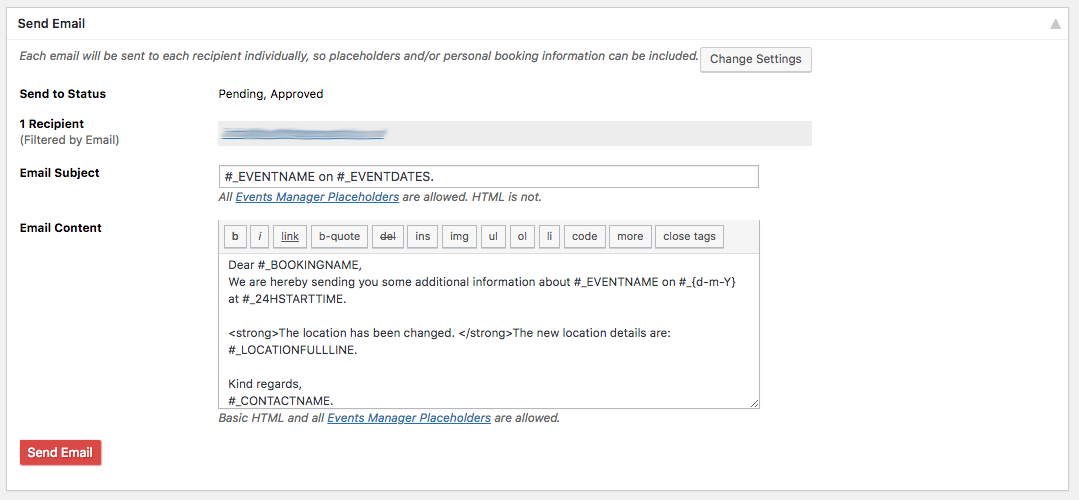 Clean Email Send Form.