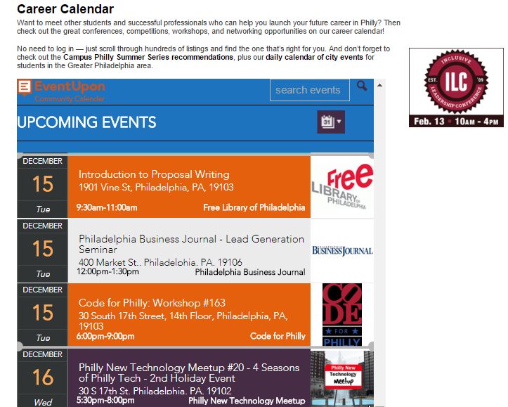 **Installed Event Calendar AutoPOP at client Campus Philly.**