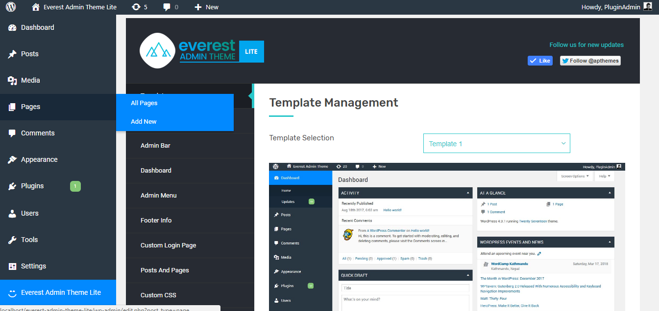 Dashboard Template 1.