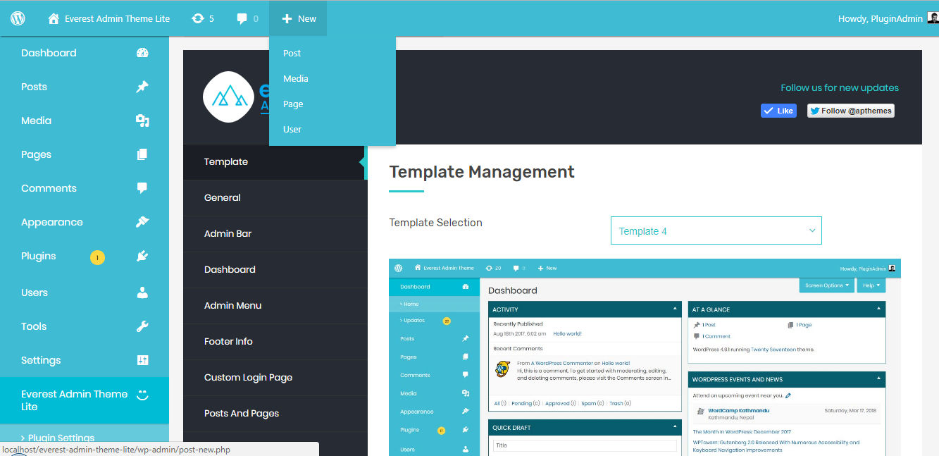 Dashboard Template 4.