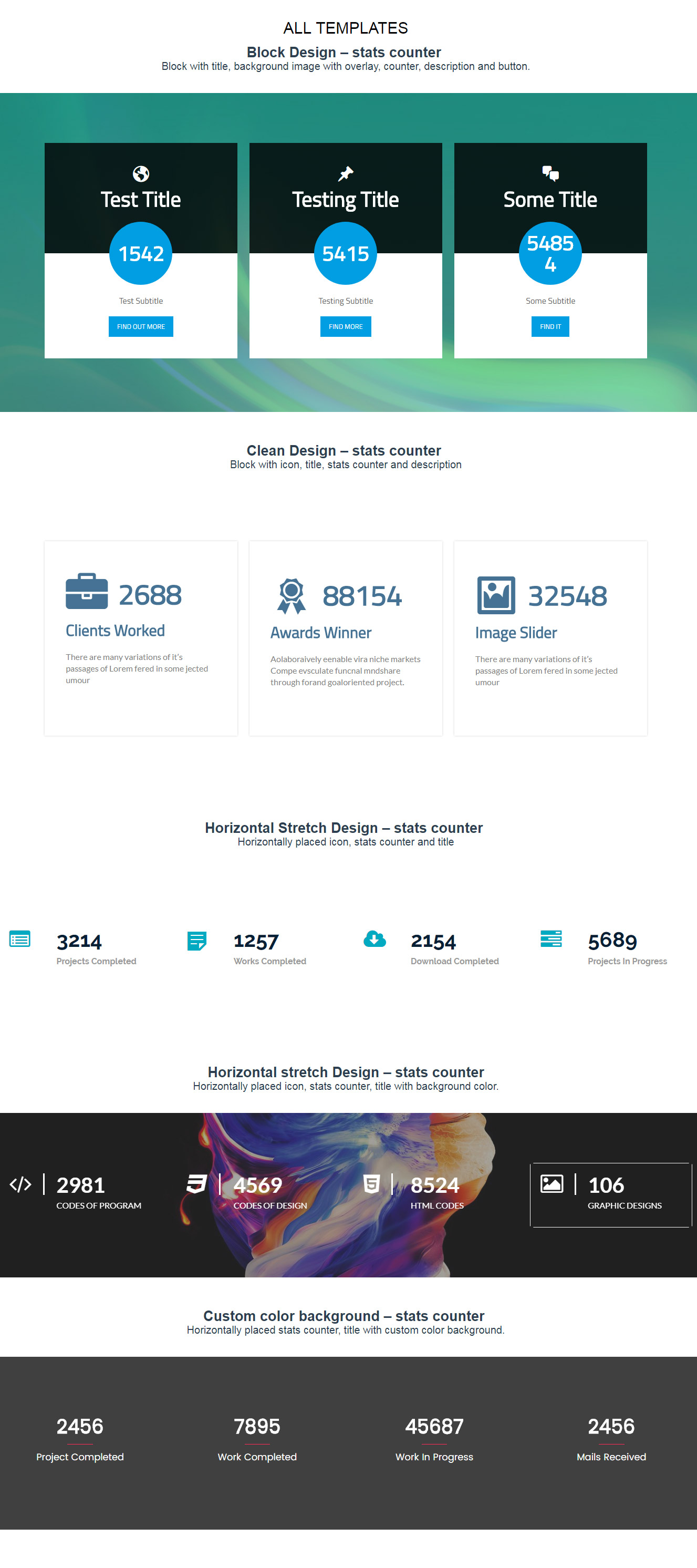 Frontend - All Templates