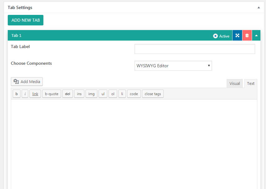 Frontend Demo: Horizontal Tab Left Position