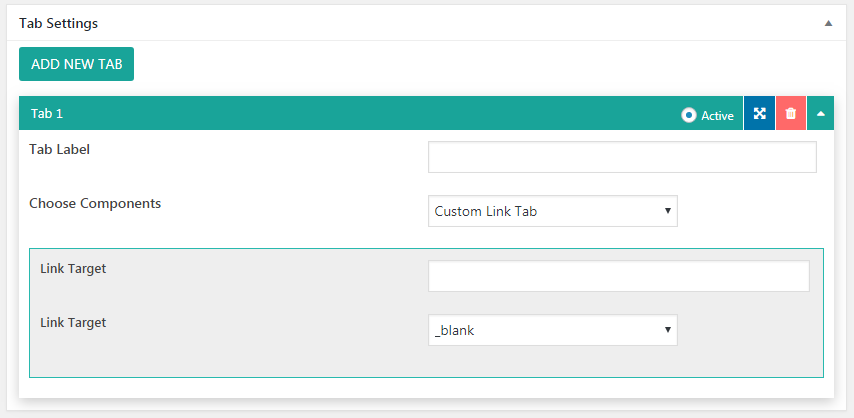 Frontend Demo: Horizontal Tab Right Position