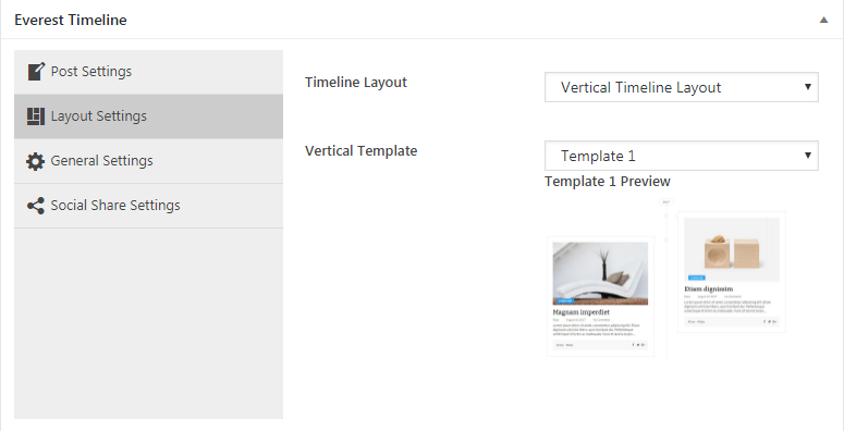 Layout Settings