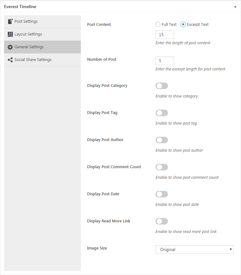 General Settings