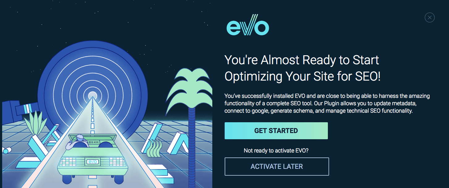 WordPress - Meet EVO. Kick Off Your Optimizations By Signing Up For Your API Key