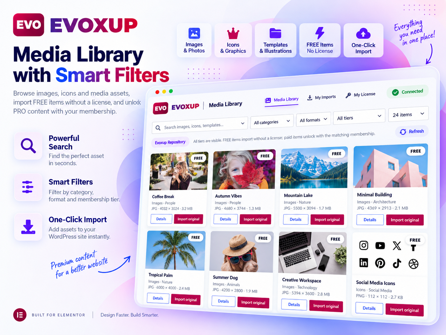 Evoxup Media Library