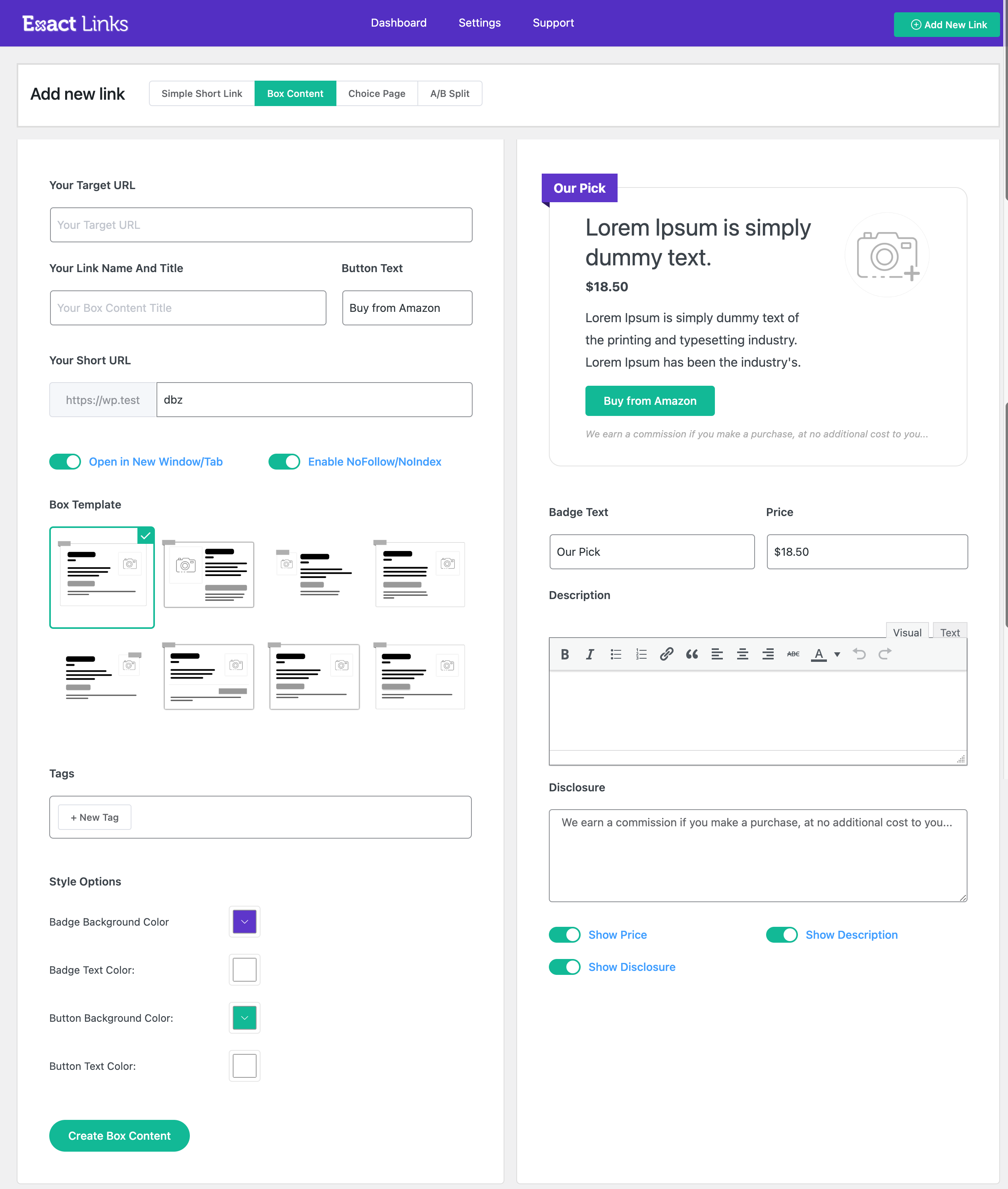 Choice Page