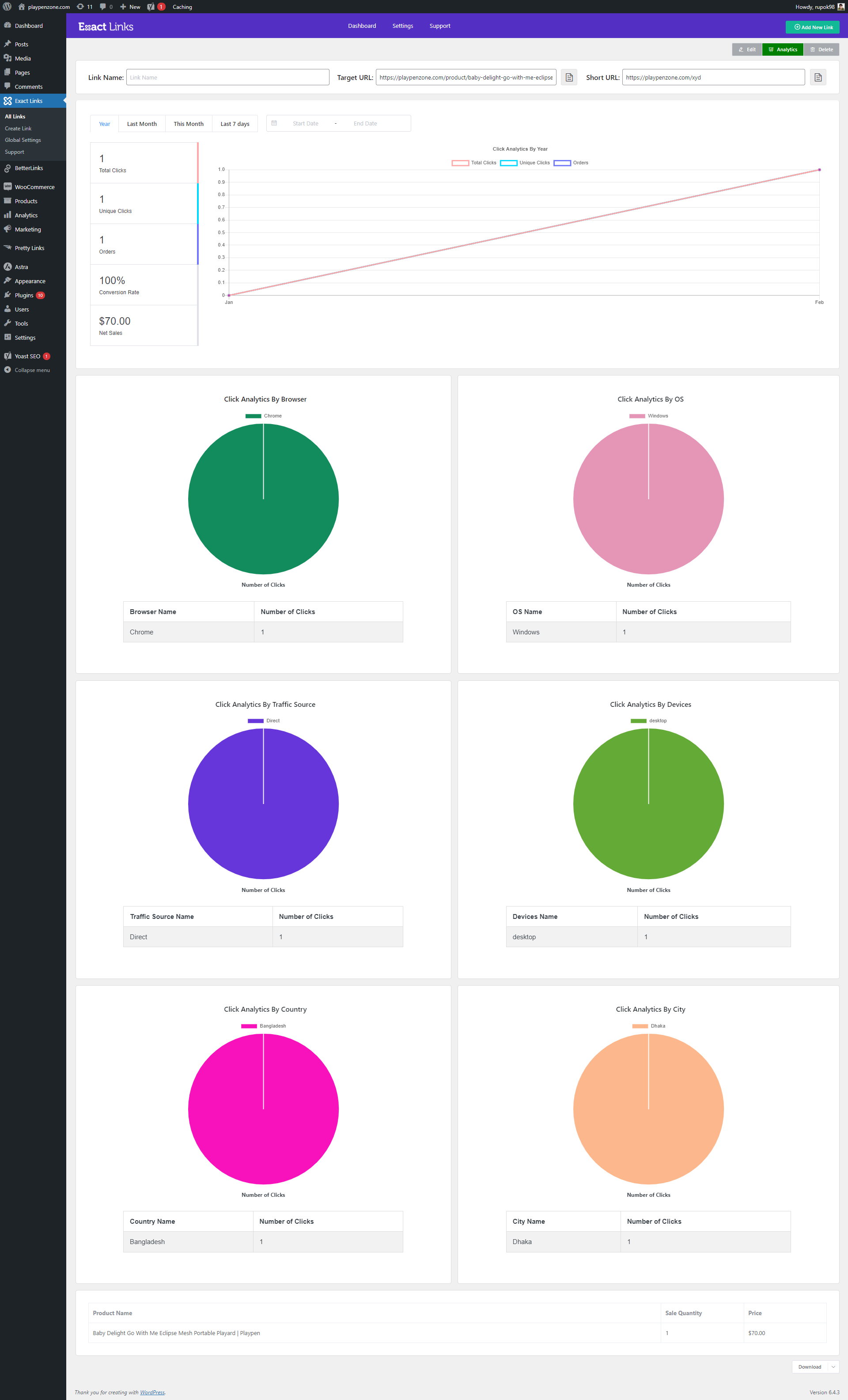 Exact links select template Guten block