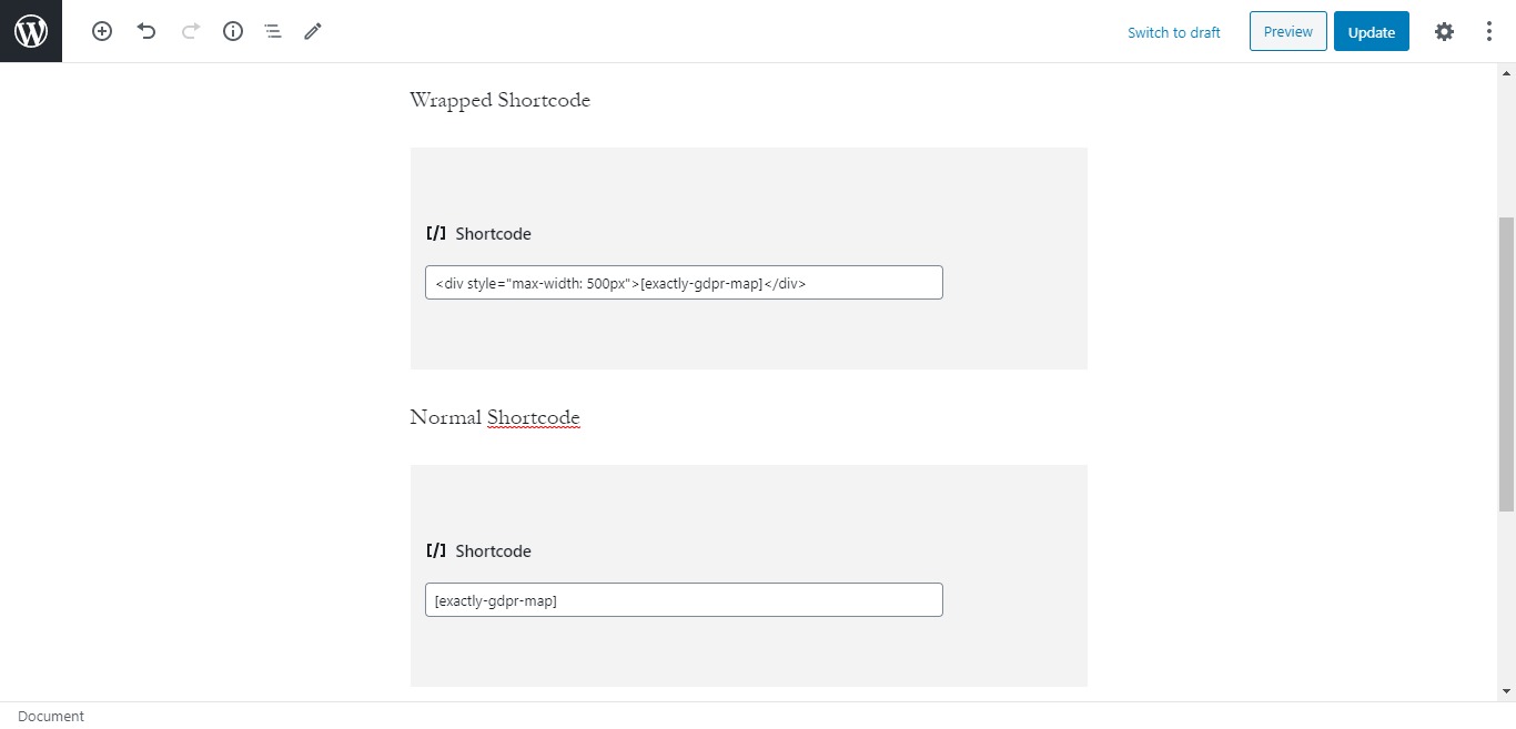 your placeholder could look like this before your visitors agree. There is no connection to the Google server yet.