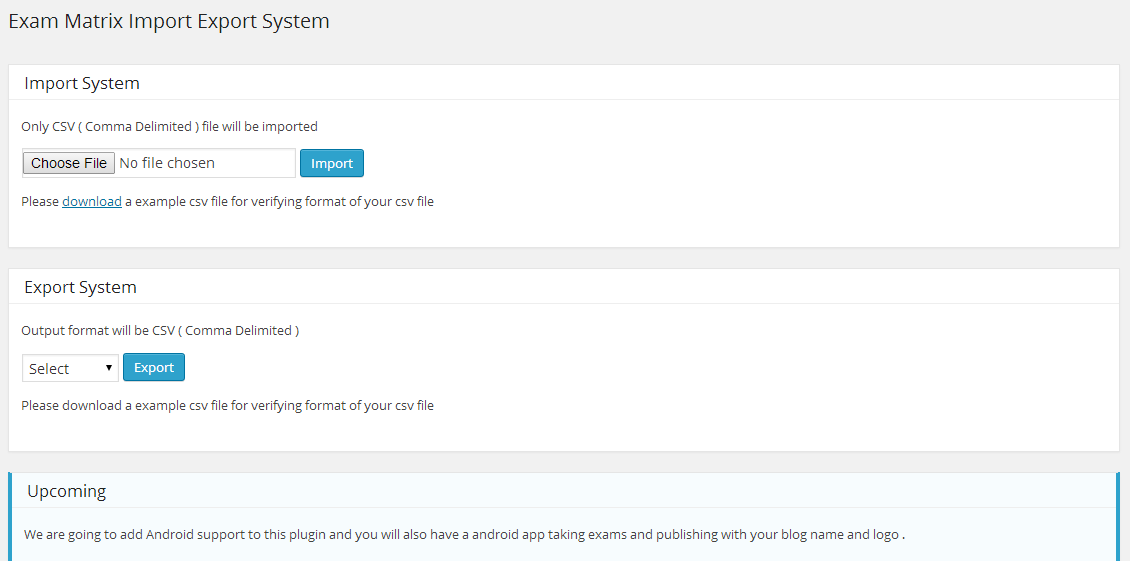 Import Export Csv System