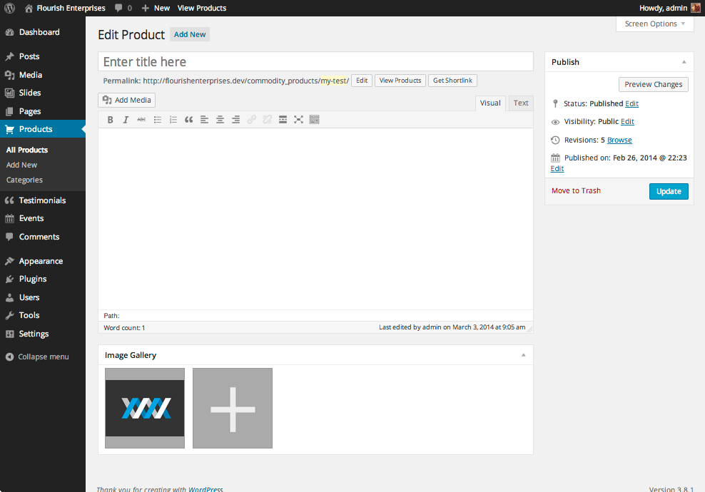 Add a gallery to any post type via the options page