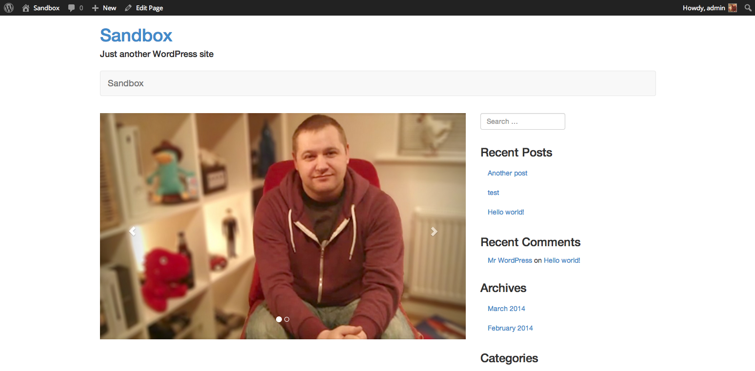 Render your gallery in a bootstrap carousel