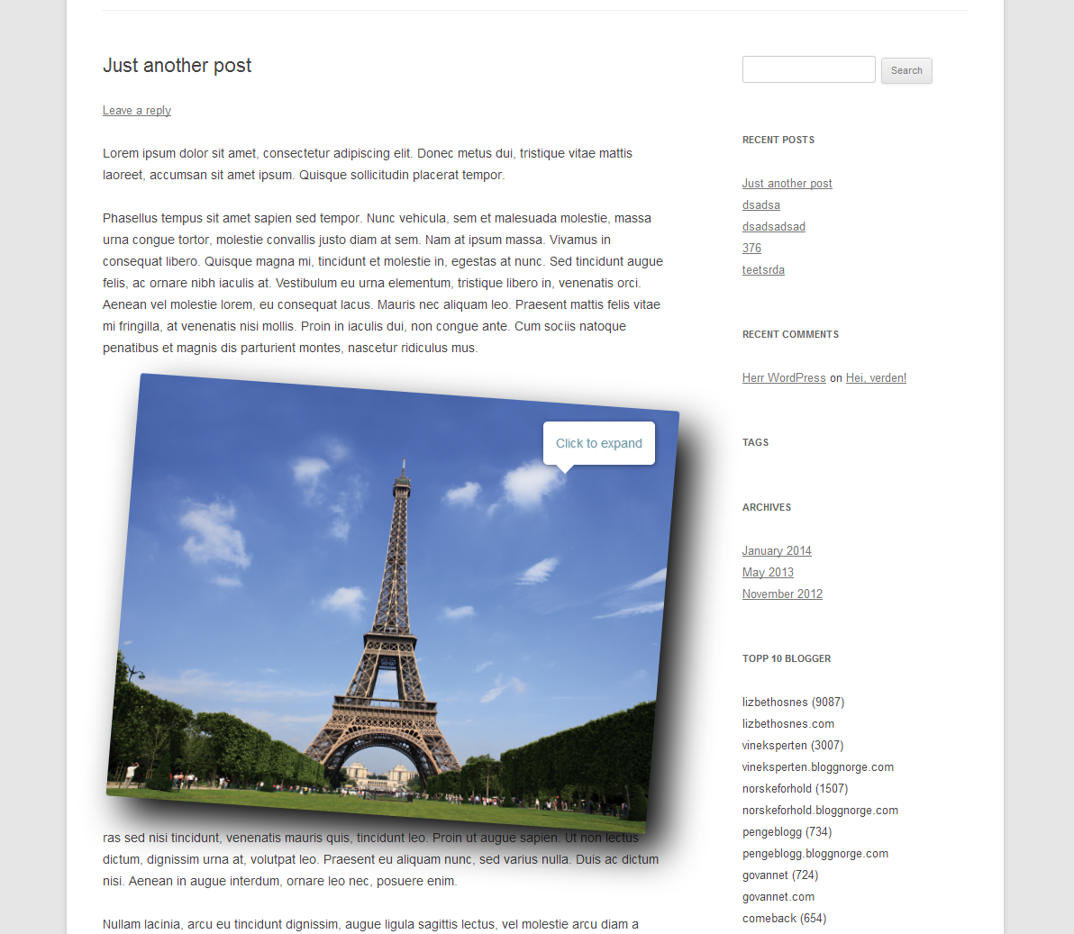 Fills the width of the post or a predefined width, parent etc.