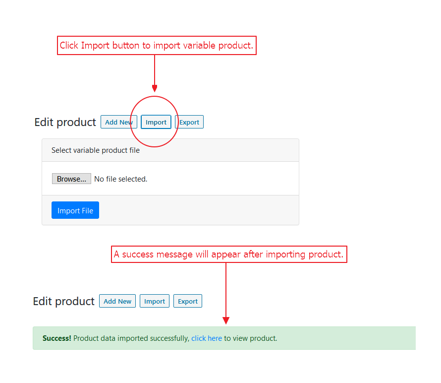 By using import option, you can update/replace variatons meta data from xlsx file to WooCommerce with convenience.