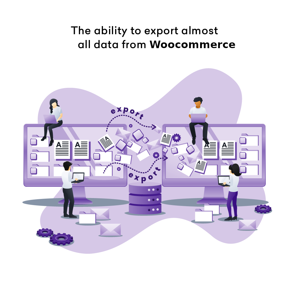 Export almost all data from woocommerce.