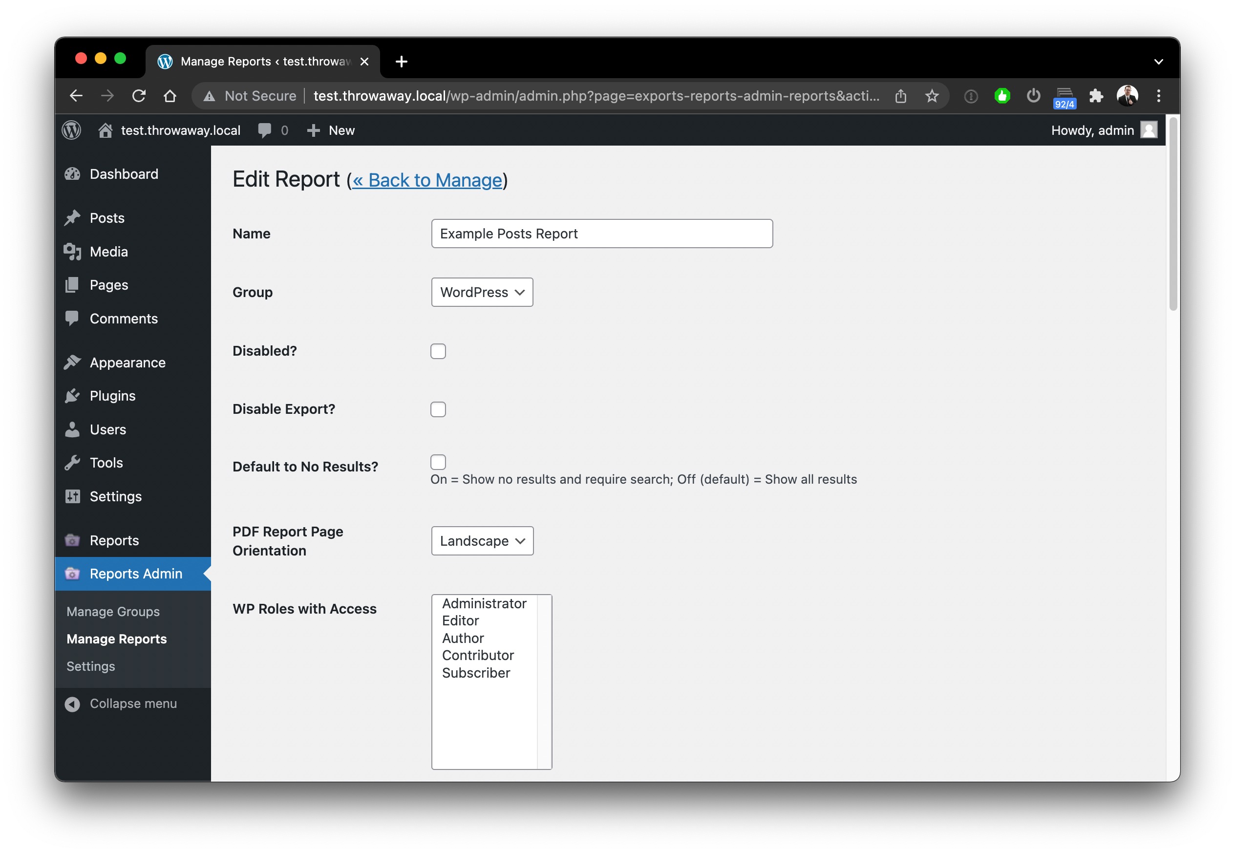 Create and manage reports