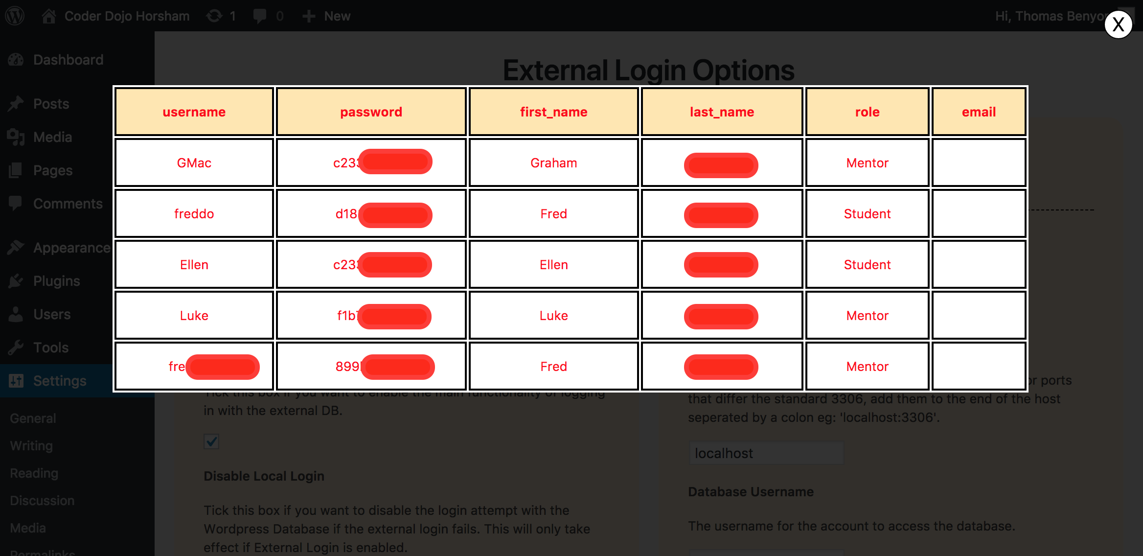Exclude Users