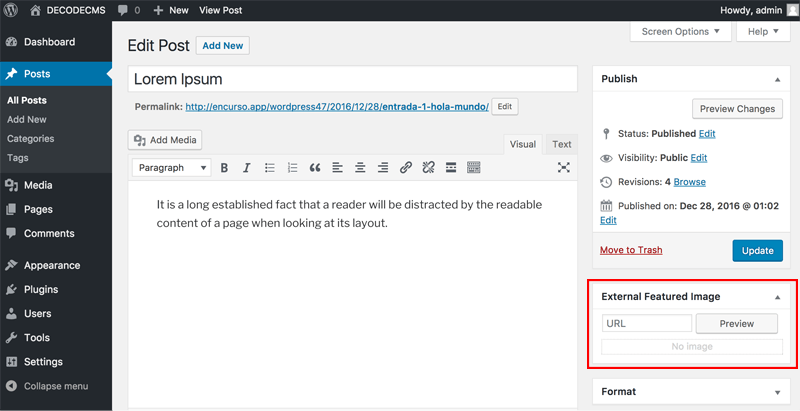 After preview image, you can type Alt text