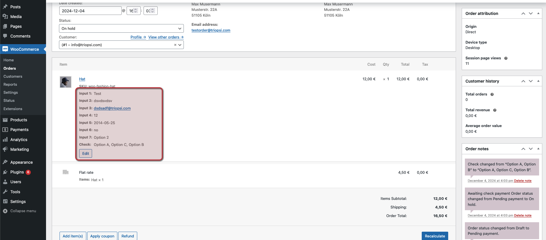 Rearrange fields (change field's display order)