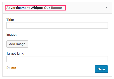 Advertisement Widget