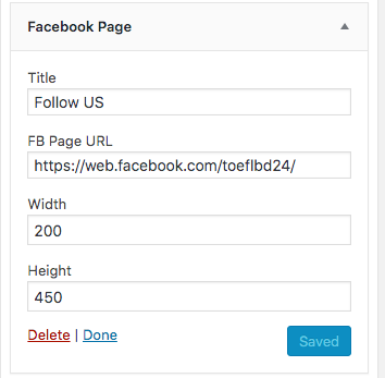 Facebook Page Widget