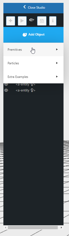 Object/Template menu