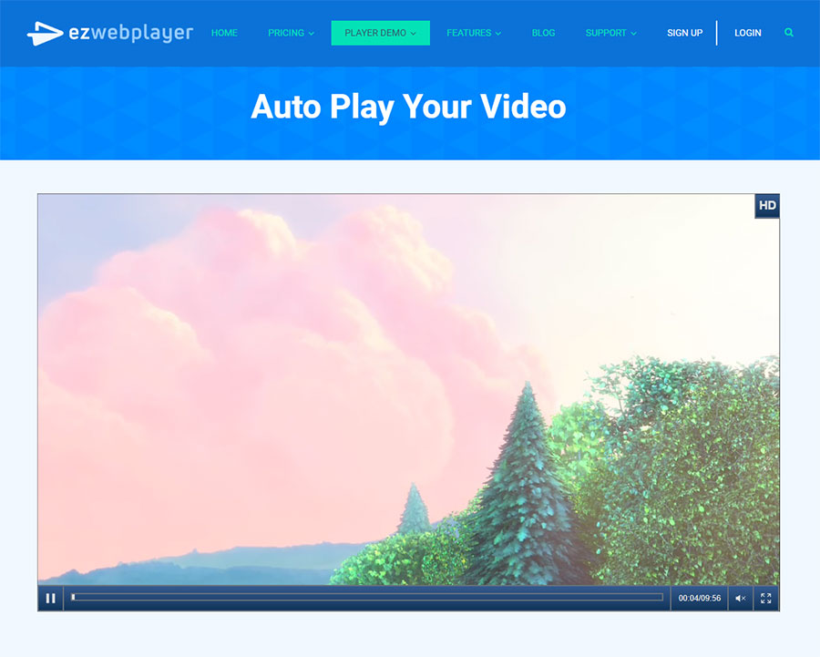 Easily display your EZWebPlayer videos and channels in seconds