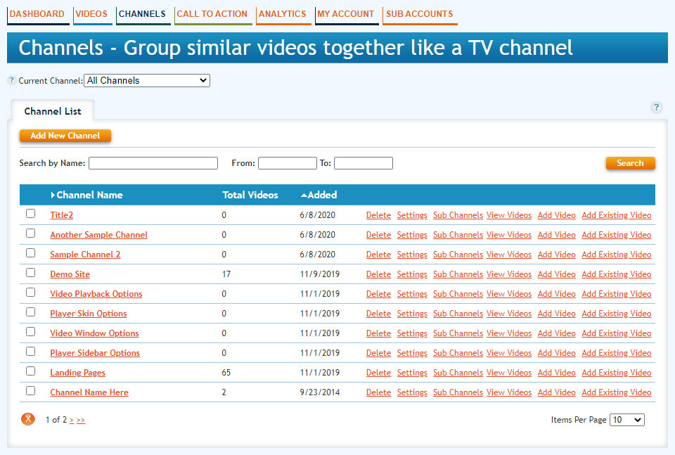 EZWebPlayer's Call to Action List - Add call to actions to your videos