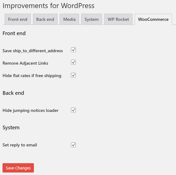 WooCommerce improvements