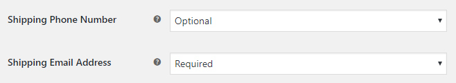 Field configuration in WooCommerce settings