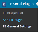 Facebook Social Pack Plugin General settings